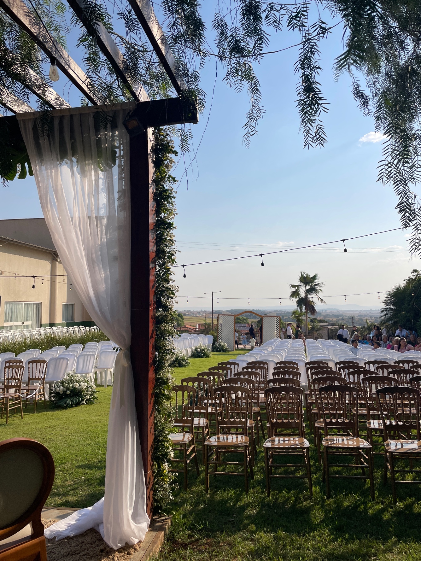 Bastidores de gravação cinematográfica em evento